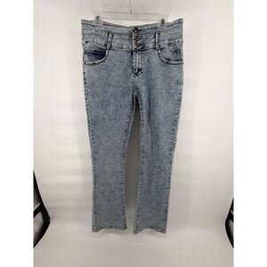Moda Xpress High Waist Butt Lifting Acid Wash Bootcut Jeans Size 17/18 Plus GOGO